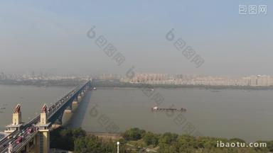江苏南京长江大桥航拍